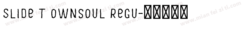 Slide T ownsoul Regu字体转换
